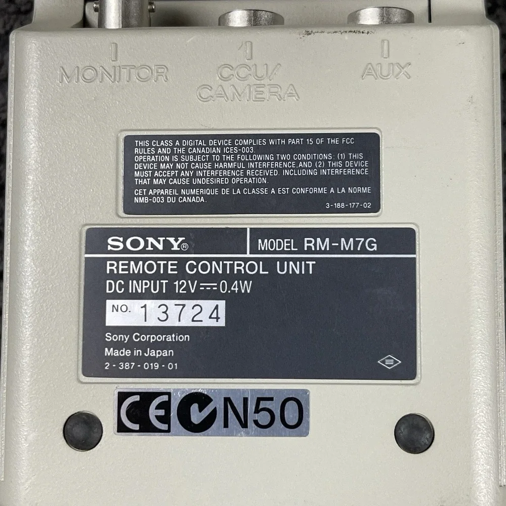 Sony RM-M7G Remote Control Unit for Broadcast Camera CCU Japan Video‎ Equipment
